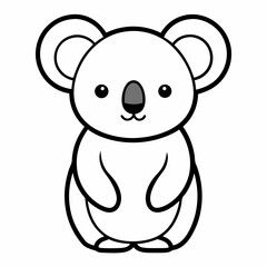 koala on white background