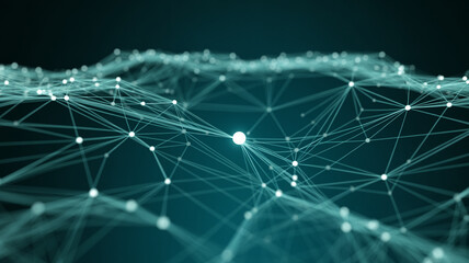 Obraz premium Digital network background with connected dots and lines 