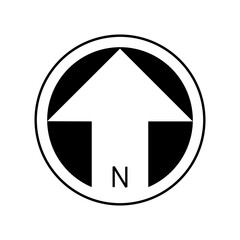 Architectural north arrow and compass outline vector