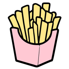 Icon, french fries vector, high quality