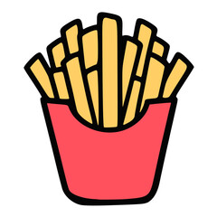 Icon, french fries vector, high quality