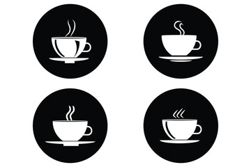 Coffee cup icon set. Cups of coffee tea symbol collection. eps 10.