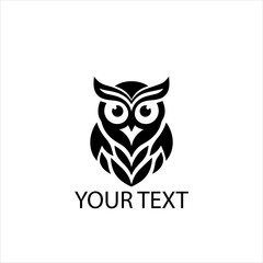 Owl Vector Illustration – Detailed Bird of Prey Isolated on White Background Symbol of Wisdom and Night Wildlife