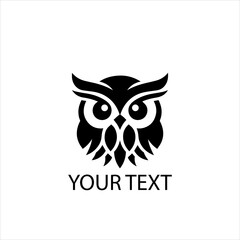 Owl Vector Illustration – Detailed Bird of Prey Isolated on White Background Symbol of Wisdom and Night Wildlife