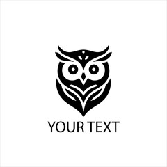 Owl Vector Illustration – Detailed Bird of Prey Isolated on White Background Symbol of Wisdom and Night Wildlife