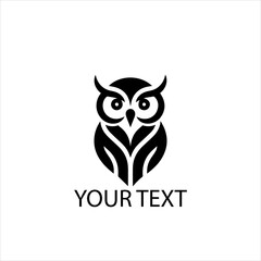 Owl Vector Illustration – Detailed Bird of Prey Isolated on White Background Symbol of Wisdom and Night Wildlife