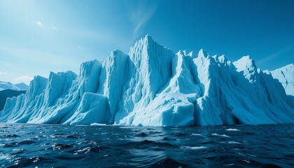 Majestic Glacier Iceberg Arctic Ocean Stunning Blue Ice Landscape