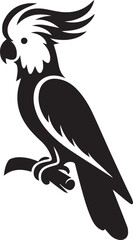 Fototapeta premium bird silhouette, parrot silhouette art vector illustration