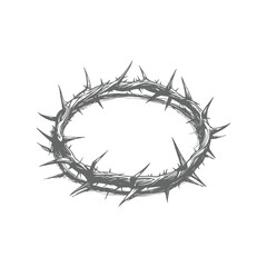 crown of thorns on white