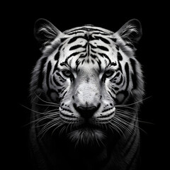 Fototapeta premium white tiger portrait.