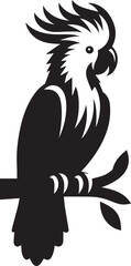 Fototapeta premium bird silhouette, parrot silhouette art vector illustration