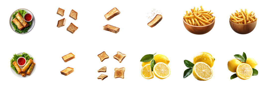 png of friench frice ,lemon