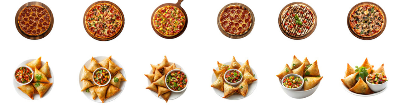 png of  pizza with singara