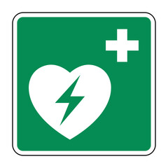 Obraz premium Automated External Heart Defibrillator – Portable Life-Saving Device for Cardiac Emergencies – High Quality Vectorial Image