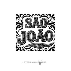 Obraz premium Lettering São João para Composição
