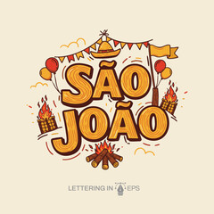 Lettering São João para Composição