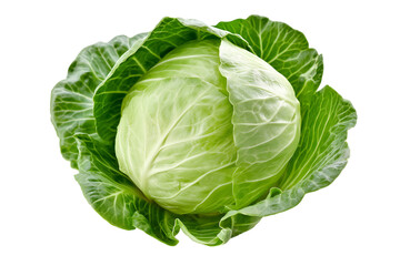 Obraz premium cabbage isolated on white background, full depth of field