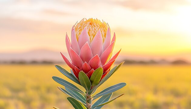 Sunset Protea Bloom for African Field.