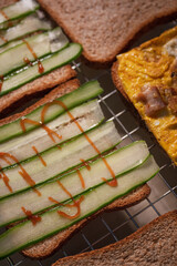 Delicious Cucumber Toast with Fried Egg