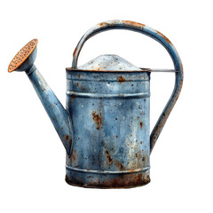 Weathered watering can capturing rustic charm and garden heritage element art