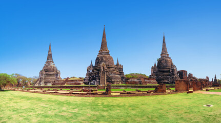 old city with beautiful Thai temples, Ayutthaya, Thailand - Wat Phra Si Sanphet.