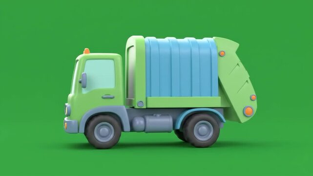 Cartoon garbage truck illustration