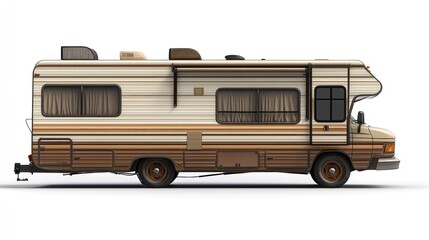 Vintage Retro Campervan, Classic Motorhome,  Travel Trailer, Road Trip Vehicle