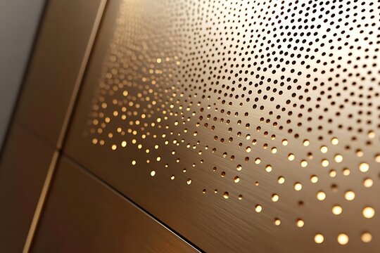 Perforated Metal Panel: Gradient Light and Shadow Play