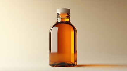 Amber Glass Bottle Product Mockup
