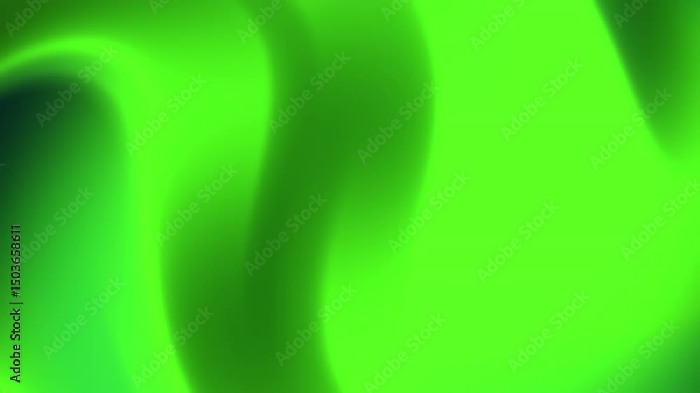 Poster vibrant green abstract background with smooth gradient and flowing shapes and wave effects