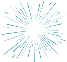 Obraz premium explosion burst blue with white background