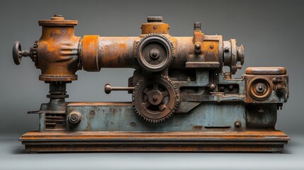 Rusty Relic: A Vintage Industrial Machine