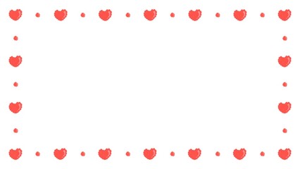 Heart pattern hand drawn frame illustration background