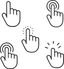 Clicking Hand Pointer Icons