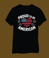 Proud to Be American T-Shirt Design
