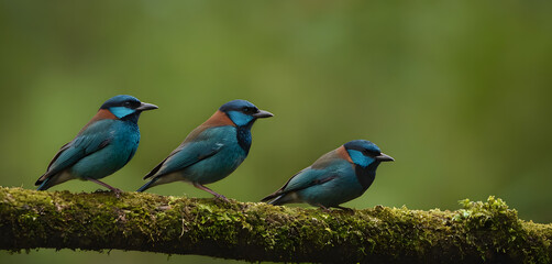 Obraz premium blue and yellow sparrow 