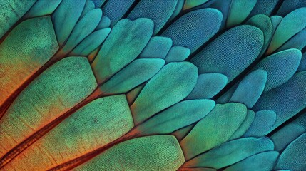 Obraz premium Closeup of Wing Texture Through Microscope