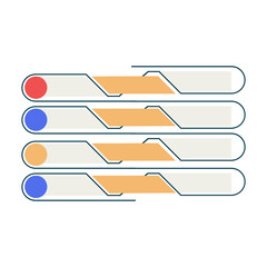 Fototapeta premium Infographic Point Element