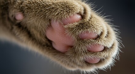 Close-up of a Cat's Paw: A Detailed Macro Photograph