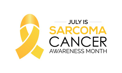 Sarcoma Cancer Awareness Month banner design template. Celebrated in july. Vector illustration. Eps 10.