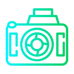 camera Line Gradient Icon