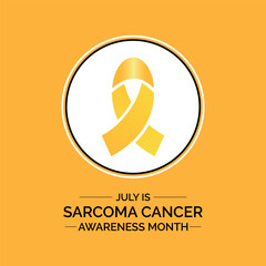 Sarcoma Cancer Awareness Month banner design template. Celebrated in july. Vector illustration. Eps 10.