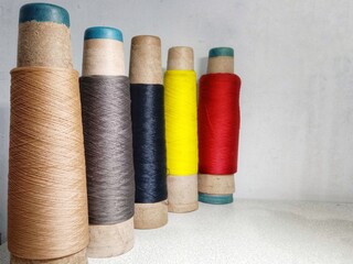 Large spool of colorful nylon thread