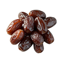 Pile of delicious fresh dates displayed against a Transparent background for food concepts