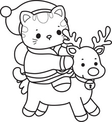 Lineart of a bunch of cute cat with various activities.
Outline ofkKawaii animal kitty for scrapbook and sticker.