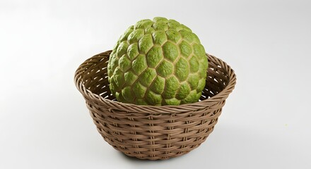 Fototapeta premium A basket of fresh custard apple, raw and healthy organic fruit and vegetable