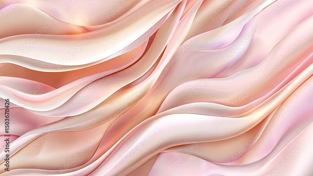 Aufkleber soft flowing abstract background design smooth textures and gentle waves in pastel colors for serene