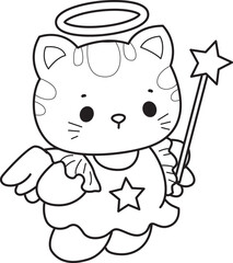 Lineart of a bunch of cute cat with various activities.
Outline ofkKawaii animal kitty for scrapbook and sticker.