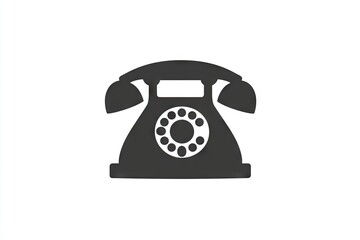 Vintage rotary dial telephone icon.