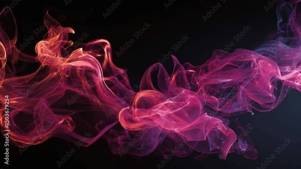 Poster colorful swirling smoke pattern with dynamic flow and ethereal light effect for artistic background 